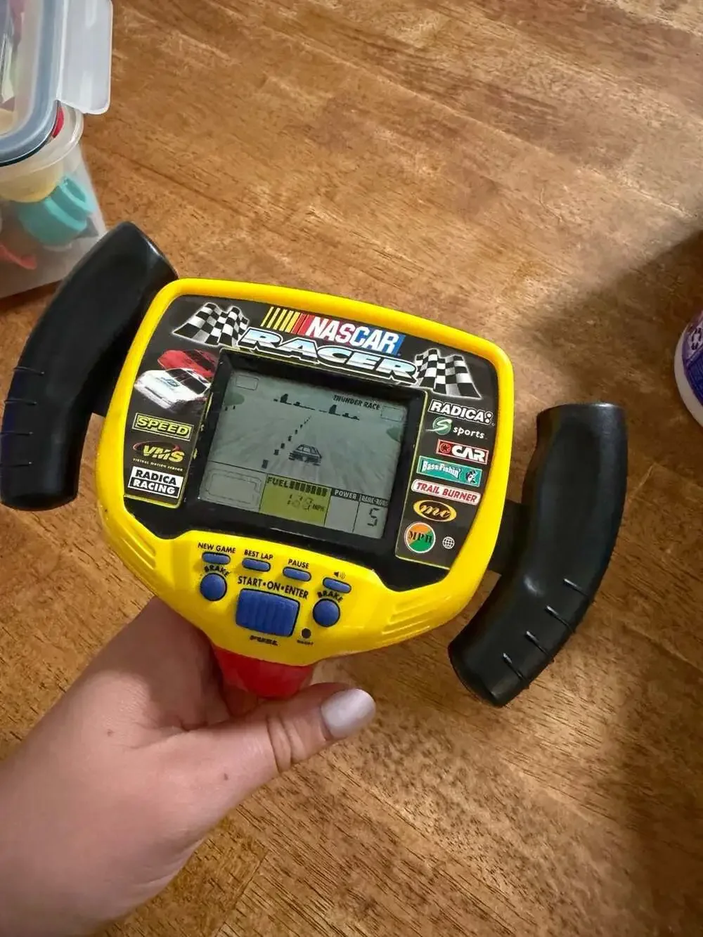 Vintage Radica NASCAR Racer Handheld Electronic Racing Game